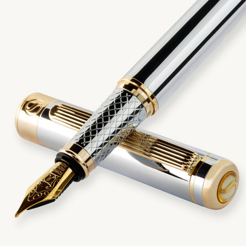 Scriveiner Silver Chrome Fountain Pen
