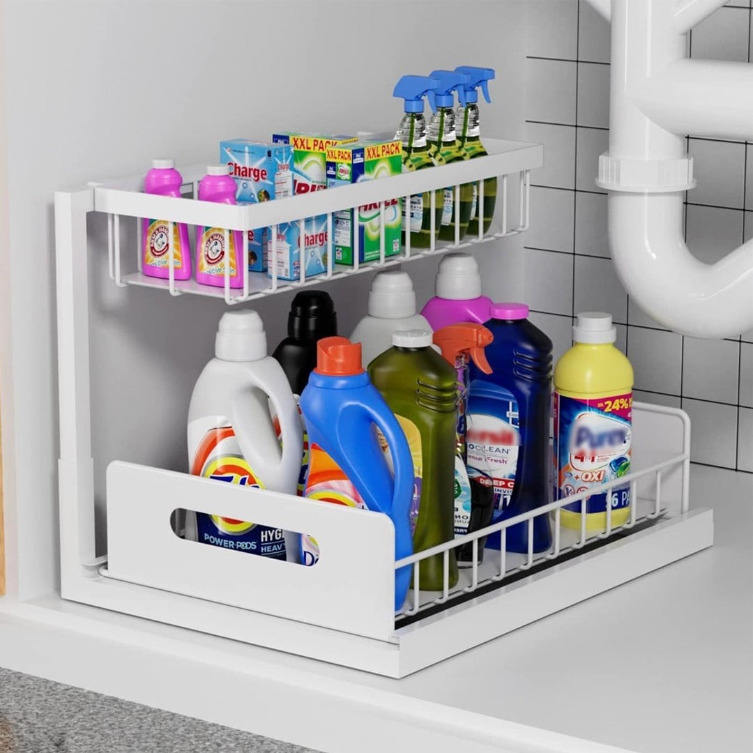 L-Shaped Under Sink Organizer