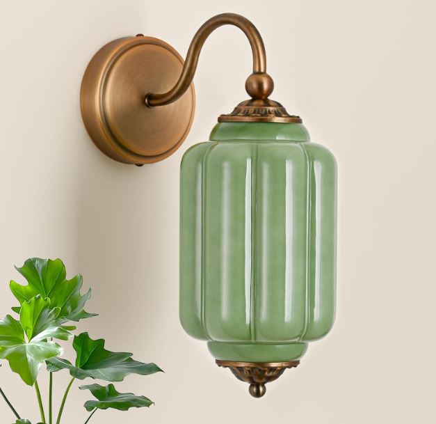 Vintage Brass Pumpkin Sconce