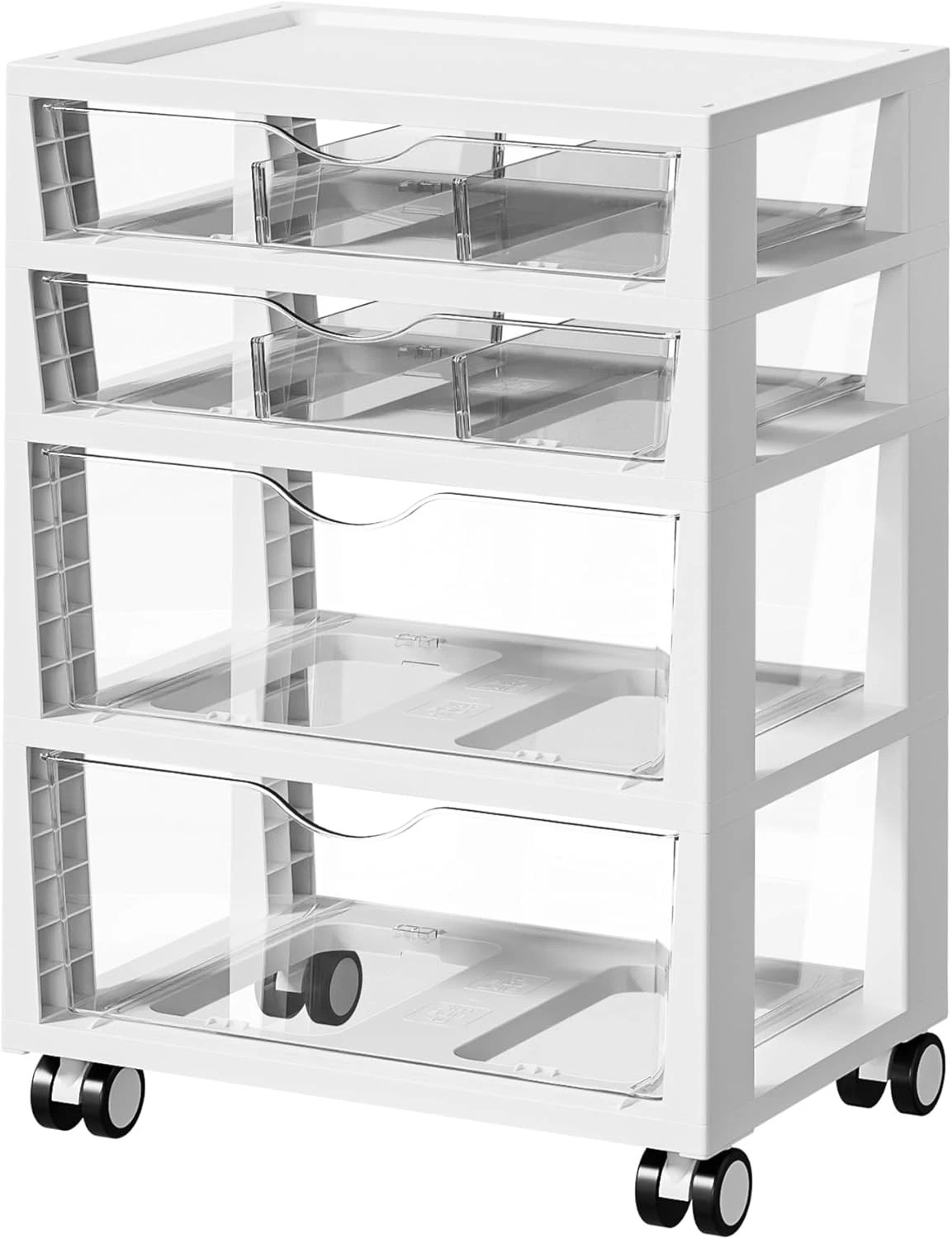 Vtopmart 4-Tier Rolling Drawer Cart